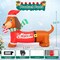 GOOSH 5 FT Christmas Inflatables Dachshund Dog with Built-in LEDs